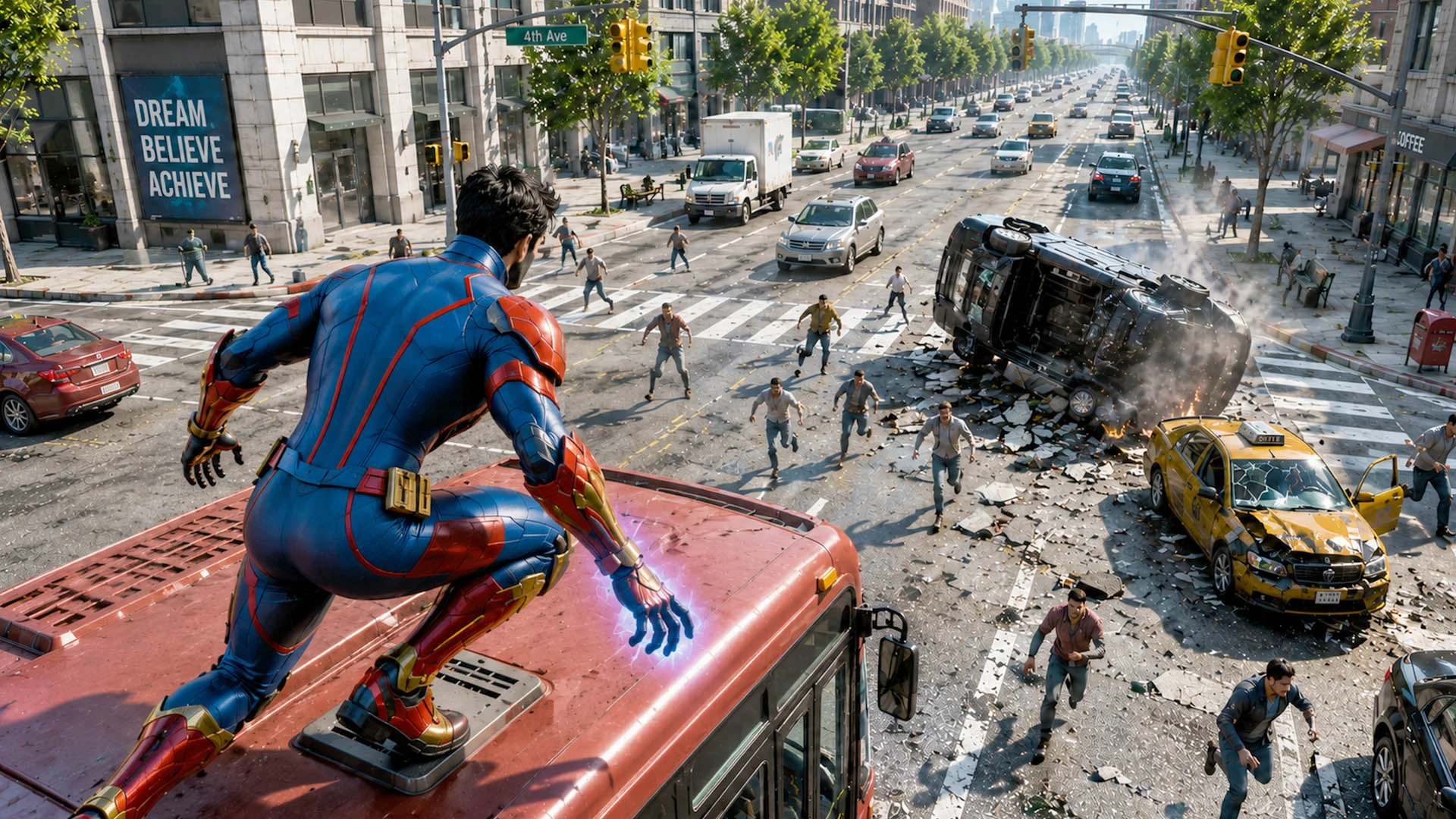 Flying Spider Hero Action Game screenshot