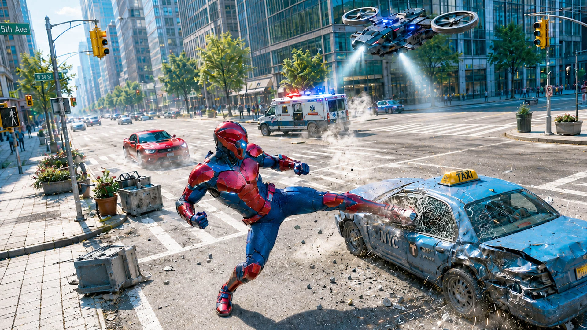 Flying Spider Hero Action Game screenshot